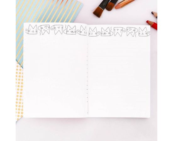 Блокнот творческого человека "Один день из жизни котиков", мягкая обложка, 11,5 х 16,5 см, 120 листов 3472209