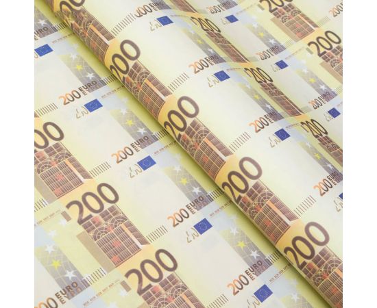 Бумага упаковочная "200 евро", 50 х 70 см 4856842 4856842