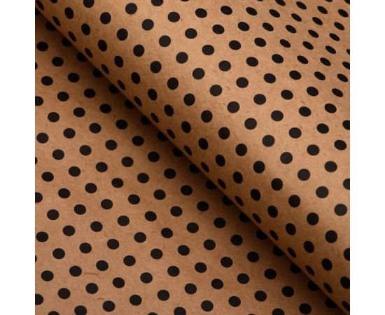 Бумага упаковочная, "Горох малый", крафт, черная, 50 х 70 см 4878371 4878371