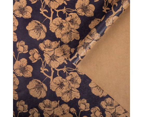 Бумага упаковочная крафтовая "Цветущий сад" 50х70 см  4947067 4947067