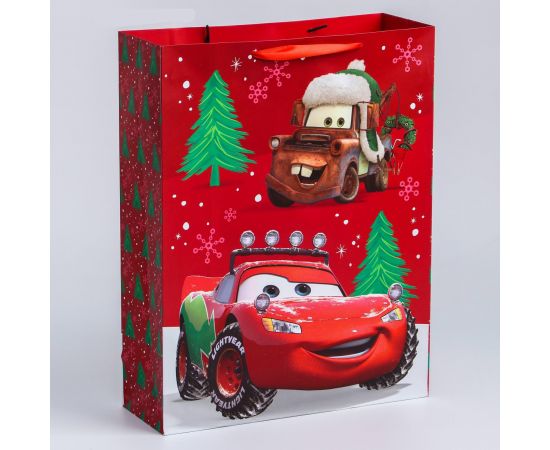 Пакет ламинат вертикальный "С Новым годом!", 31х40х11 см, Тачки   4997225 4997225