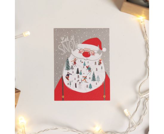 Открытка на акварельном картоне Let it snow, 8 х 6 см   5084924 5084924