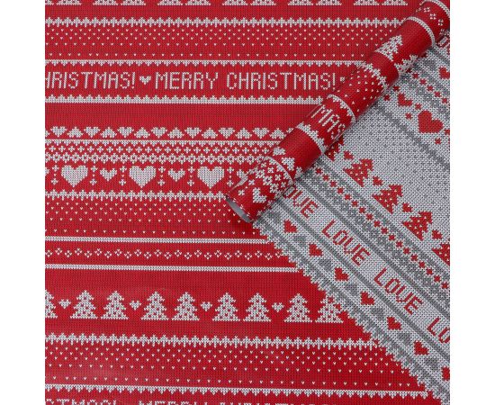 Бумага упаковочная глянцевая двухсторонняя Merry christmas, 70 × 100 см 5120291 5120291