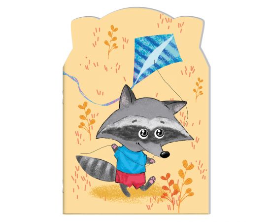 Блокнот 32л ЕНОТ И БУМАЖНЫЙ ЗМЕЙ /120х170 мм, фигурная вырубка 56864