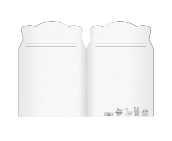 Блокнот 32л ЕНОТ И БУМАЖНЫЙ ЗМЕЙ /120х170 мм, фигурная вырубка 56864