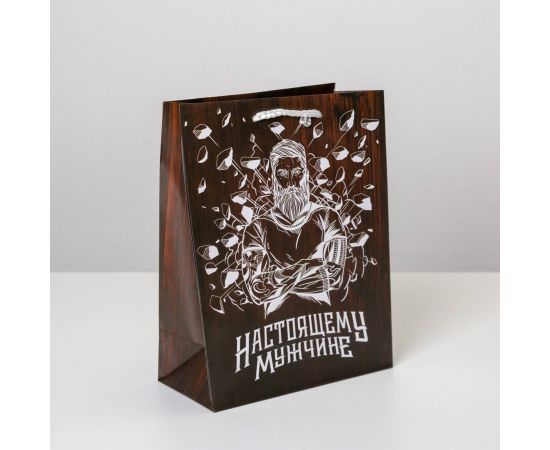 Пакет ламинированный «Настоящему мужчине», MS 18 х 23 х 8 см   6582731 6582731