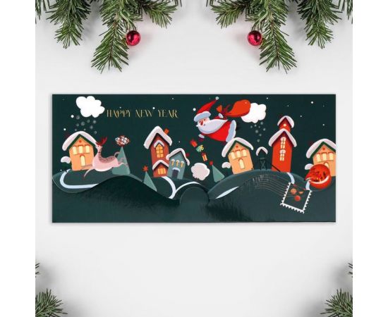 Конверт для денег "Новогодняя почта", 17,5 × 8 см 6964870 6964870