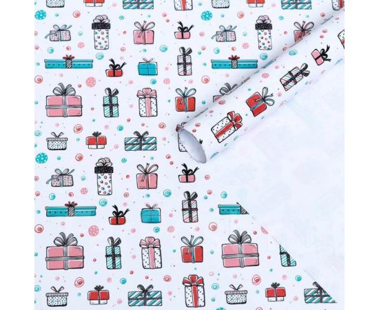 Бумага глянцевая "Подарок", 50 х 70 см 6967825