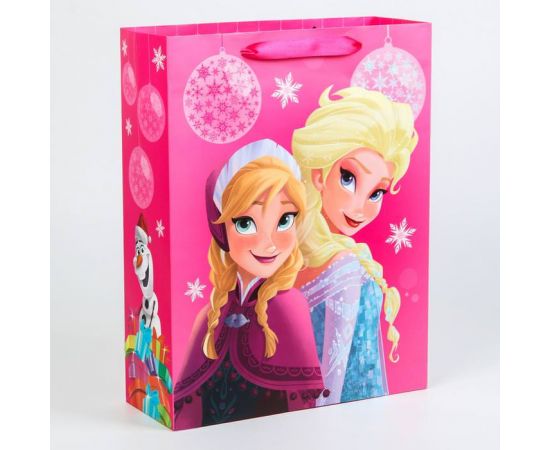 Пакет ламинат вертикальный "Подарок от Эльзы" , Холодное сердце 31х40х11,5    7003237 7003237