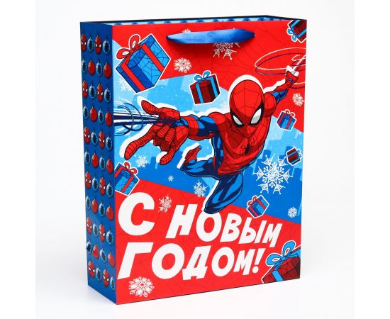 Пакет ламинат вертикальный  "С новым годом!", Человек-паук, 31х40х11,5     7003240 7003240