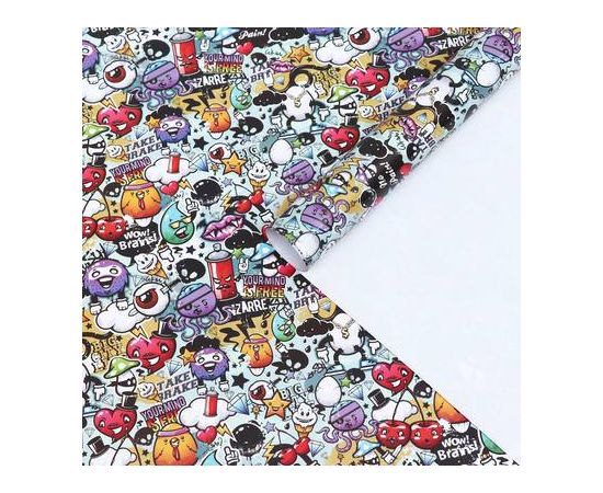 Бумага упаковочная глянцевая "Кислятина", 50 х 70 см 7018502