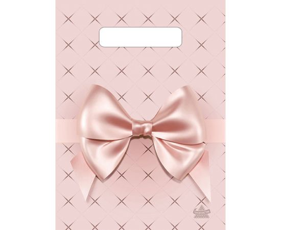 Пакет «Персиковый бант», полиэтиленовый, с вырубной ручкой, 19×25 см, 30 мкм 7669445