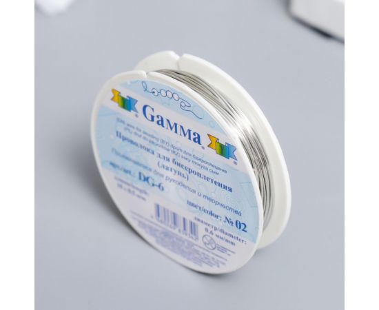 Проволока для бисера  "Gamma" 10 м ± 0.5 м под серебро 7742696 7742696