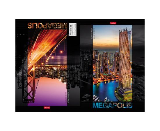 Тетрадь А4 96л кл скрепка ОГНИ ГОРОДА тиснение Хатбер 96Тд4тB3/25/Россия 018154     