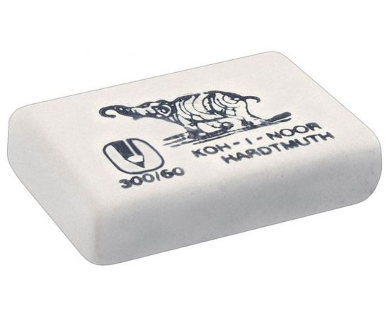 Ластик Koh-I-Noor "Elephant" 300/60, прямоугольный, натуральный каучук, 31*21*8мм, ч/б 0300060024KDRU