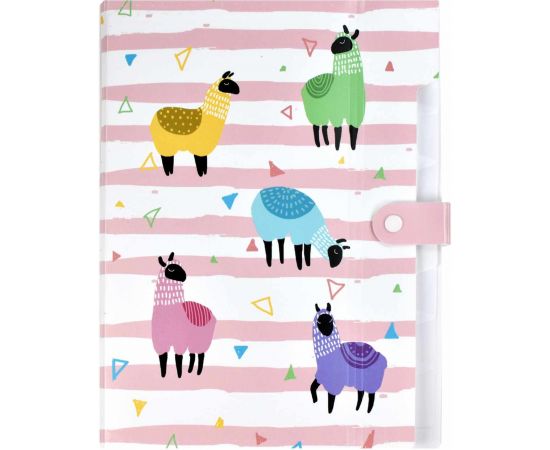 Папка для документов пластиковая А4, 32.5х22х1.7 см, 8 отделение (-я), кнопка, дно с расширением 48309