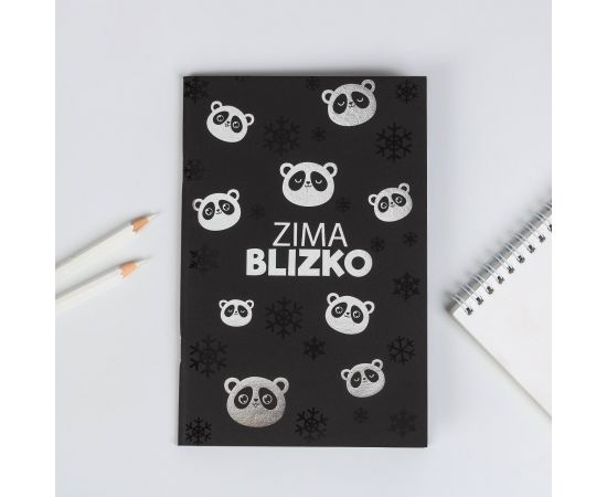 Тетрадь с чёрными листами "Zima blizko", 32 листа   4941219 4941219
