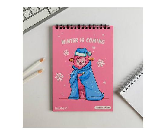 Скетчбук с черными листами "Winter is coming", А5 40 л   4978147 4978147