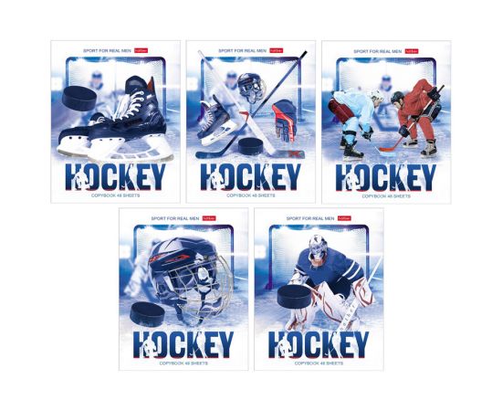 Тетрадь 48л., А5, клетка Hatber "Хоккей" 57813023