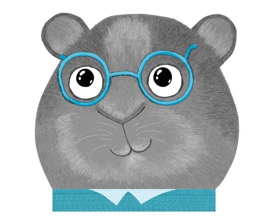 Блокнот 30л  ХОМЯК /120х117 мм, фигурная вырубка, Обложка - мелованный картон 190 г/м², вн.блок - белый офсет, 60056