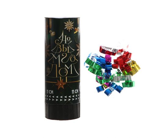 Хлопушка пружинная поворотная «С Новым годом», ёлочка, 11см 6910135