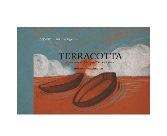 Альбом для рис. пастелью А4 10л, блок тонир. картон терракота 760 гр/м 693940