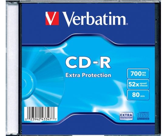 Матрица CD-R 700Mb Verbatim 52X Slim Case (10) EXTRA PROTECTION (43415) 43415