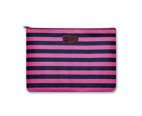 Папка д/школьн. тетрадей ЦВЕТНЫЕ ПОЛОСКИ кожзам с запечаткой, молния по верхнему краю, 33x24 см 44156