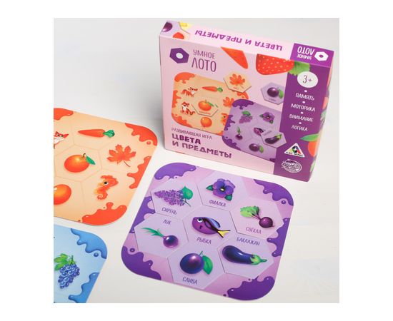 Развивающая игра «Умное лото. Цвета и предметы» 4717433
