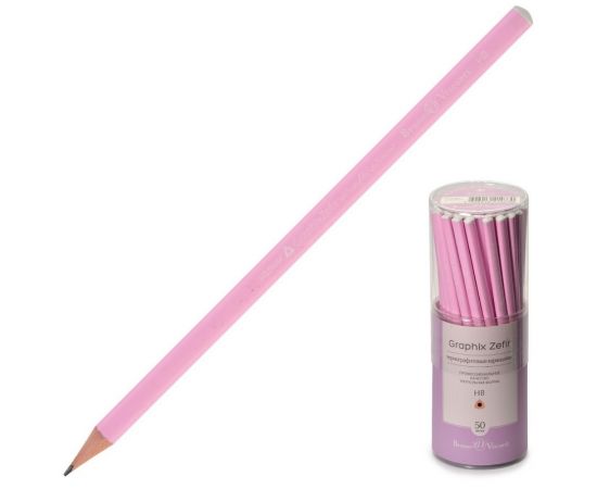 Карандаш чернографитный BrunoVisconti Graphix Zefir НВ, нежно-розовый 4808812