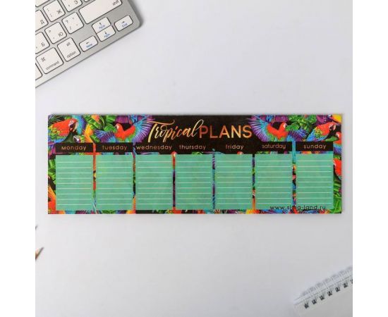 Планинг прямоугольный 30 см 50 л Tropical Plans 4947686