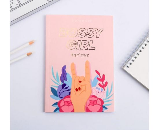 Ежедневник в точку Bossy girl, А5, 64 листа с тиснением 4947706