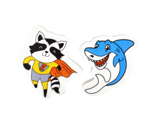 Ластик ЕНОТ, АКУЛА 40x40x10 мм,40x36x10 мм 53378