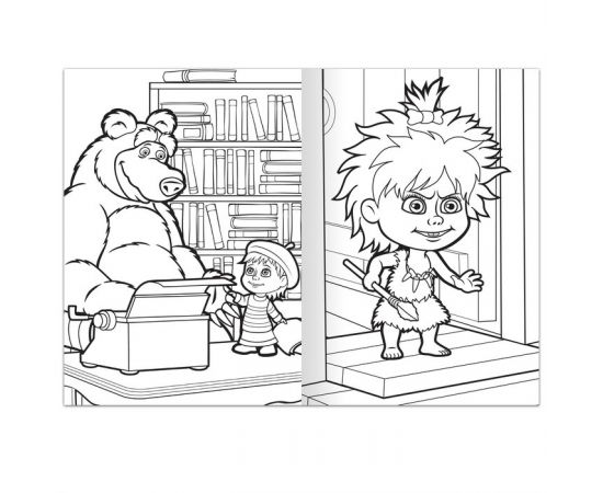 Раскраска 16 стр., А4, «Маша и Медведь» 7350605