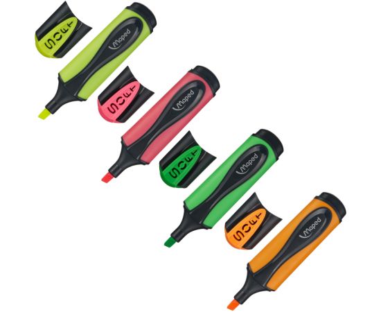 Маркер выделитель текста Maped ultra soft мягкий наконеч 1-5 мм набор 4 цв 756900