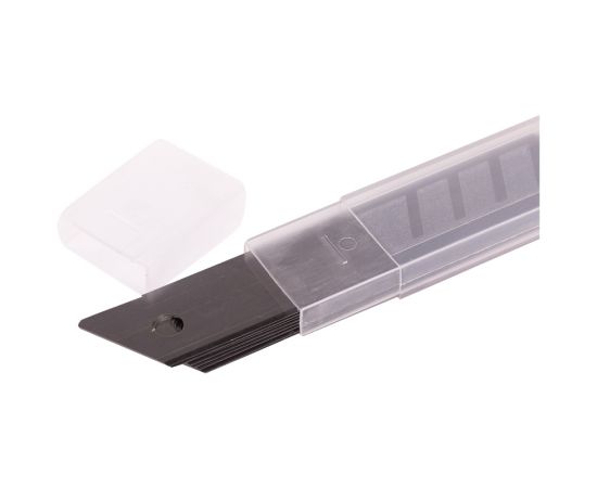 Лезвия для канцелярских ножей OfficeSpace, 18мм, 10шт., в пластиковом пенале BLCUT18_1372/ 178796