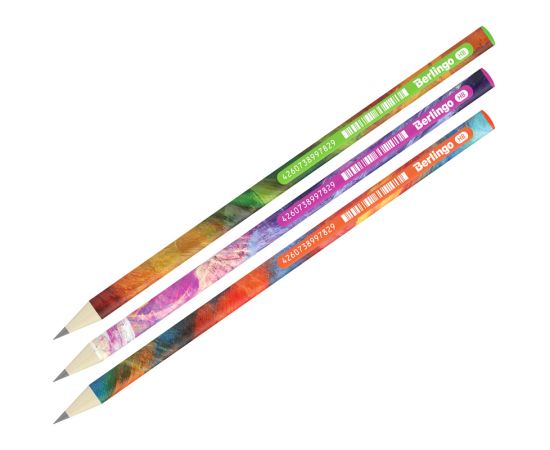 Карандаш ч/г Berlingo "Collision" HB, круглый, заточен., ассорти BP00S05