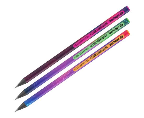 Карандаш ч/г Berlingo "Terrain" HB, черное дерево, круглый, заточен., ассорти BP00S09