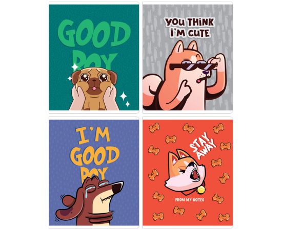 Тетрадь 48л., А5, клетка MESHU "Good boy", ТВИН-лак MS_43104