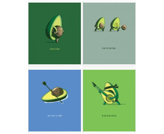 Тетрадь 48л., А5, клетка MESHU "Avocadreams", матовая ламинация, выборочный УФ-лак MS_43124