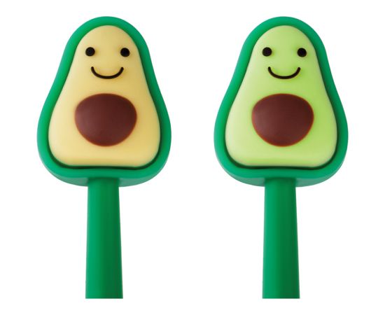 Ручка шариковая MESHU "Avocados" синяя, 0,7мм, корпус ассорти, с топпером MS_65886