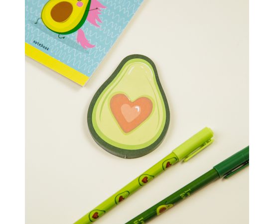 Самоклеящийся блок фигурный MESHU "Avocado", 50л., европодвес MS_87651