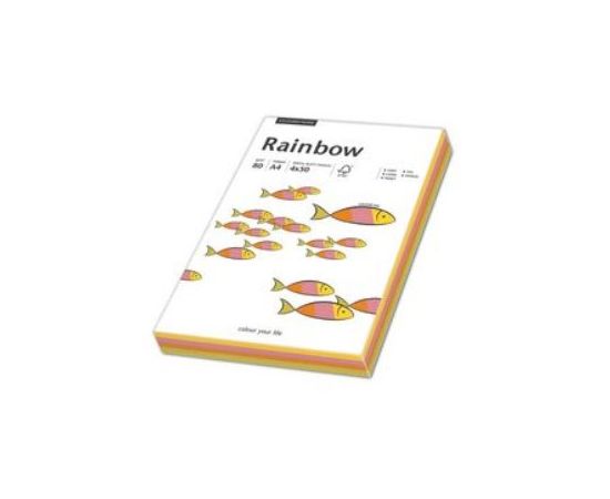 Бумага Rainbow A4 80гр/м2 ассорти пастель (100л)/22 rb-01