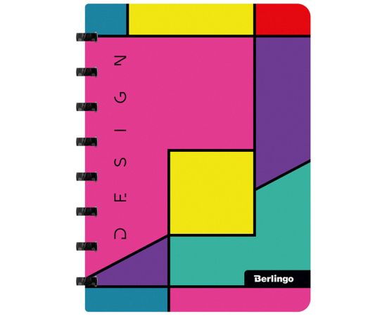 Бизнес-тетрадь А5+, 80л., Berlingo "Color Block", клетка, на кольцах, с возм. замены блока, 80г/м2, пластик. обложка 700мкм, линейка-закладка RNt_A5S03
