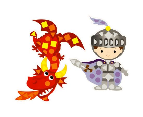 Аппликация фигурная из мягкого пластика EVA ТРИ СОВЫ "Волшебная страна", 5 фигур, 190 элементов АП_46525