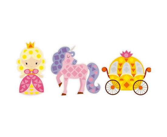 Аппликация фигурная из мягкого пластика EVA ТРИ СОВЫ "Волшебная страна", 5 фигур, 190 элементов АП_46525