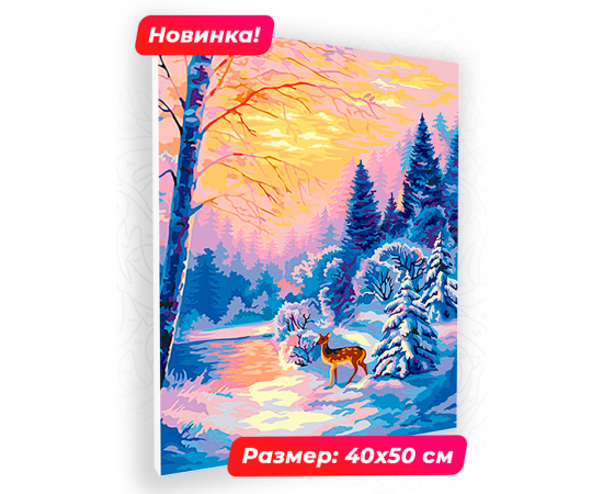 Картина по номерам 40х50 N 00041 Декабрьское утро N 00041