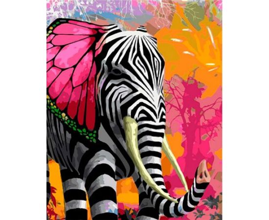 Картина по номерам 40х50 OK 11141 Эксклюзив!!! Абстрактный слон OK 11141