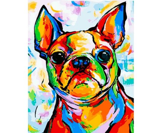 Картина по номерам 40х50 OK 11182 Эксклюзив!!! Французский бульдог OK 11182
