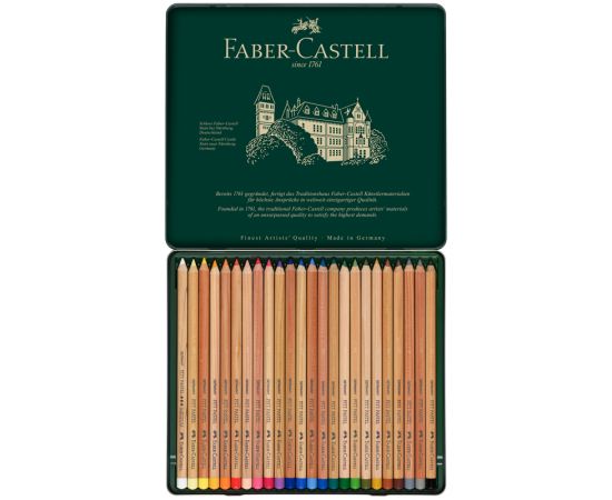 Пастельные карандаши Faber-Castell "Pitt Pastel" 24цв., метал. коробка 526195